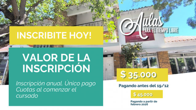 imagen Inscripciones Abiertas para los Talleres Anuales 2026 de las Aulas para el Tiempo Libre de la UNCUYO